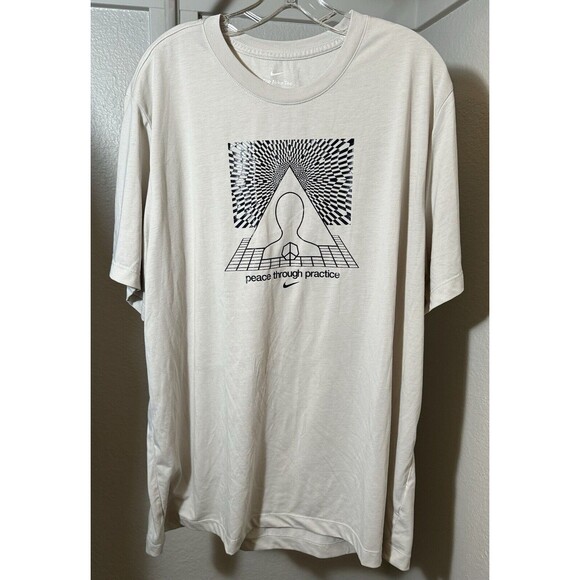 Nike Peace Through Practice Solid T-Shirt Men's 2XL The Nike Tee - Picture 1 of 3